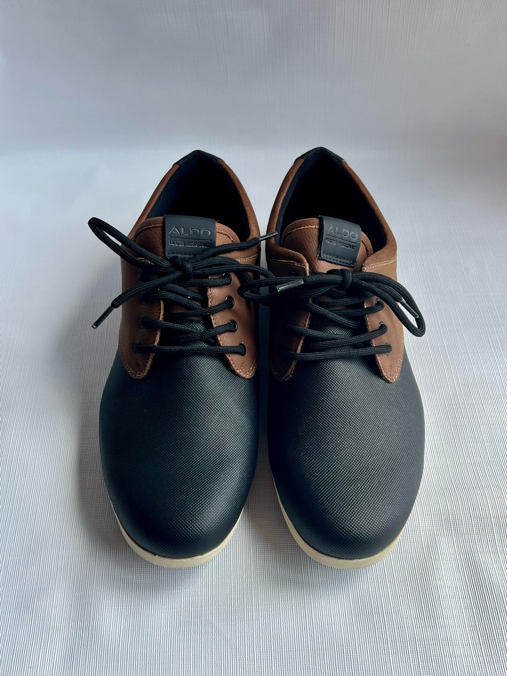 ALDO Men's Two-Tone Black and Brown Casual Lace-Up Shoes
